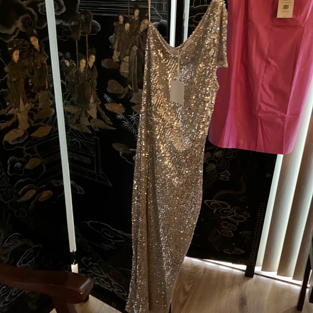 Gold Sequin Evening Gown